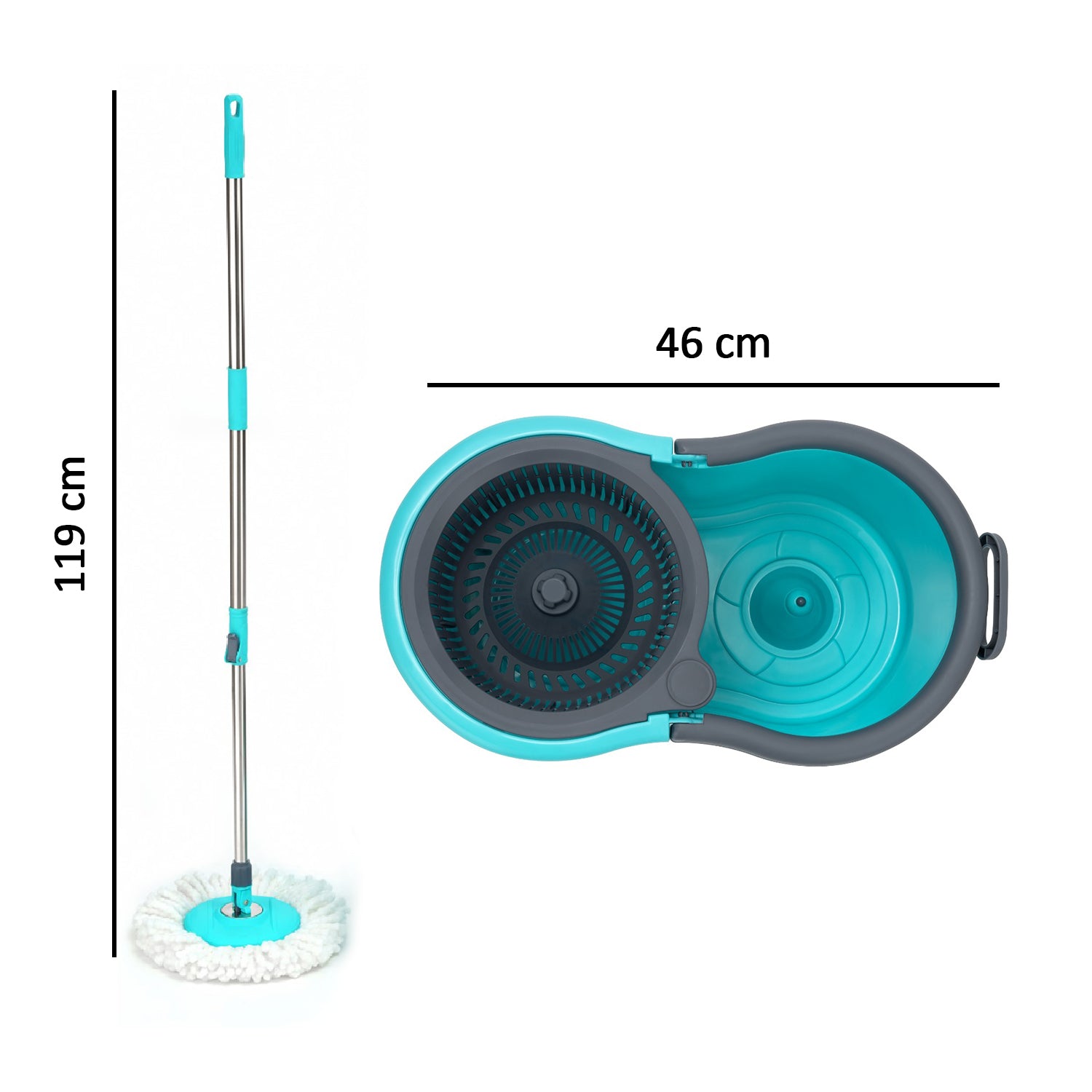 4941 Quick Spin Mop Plastic spin, Bucket Floor Cleaning, Easy Wheels & Big Bucket, Floor Cleaning Mop with Bucket DeoDap 4941 Quick Spin Mop Plastic spin, Bucket Floor Cleaning, Easy Wheels & Big Bucket, Floor Cleaning Mop with Bucket DeoDap